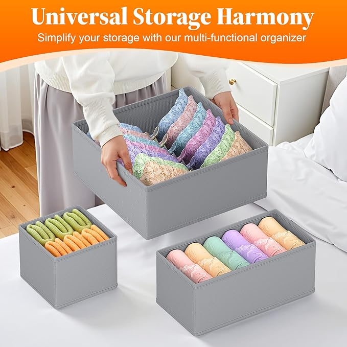 TasticTotes Drawer Organizer Clothes, 16 Pack Drawer Organizers and Underwear Organizer for Nursery, Dividers Clothes Organiz