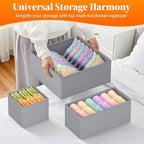 TasticTotes Drawer Organizer Clothes, 16 Pack Drawer Organizers and Underwear Organizer for Nursery, Dividers Clothes Organiz