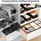 DIMJ Drawer Organizer Clothes Storage - 16 Pack Baby Dresser Organizer for Nursery, Foldable Drawer Dividers for Bedroom Clos