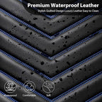 CAR PASS 3D Foam Faux Leather Car Seat Covers Full Set, Waterproof Leather Seat Cover for Cars, Luxury Universal Fit for SUV 
