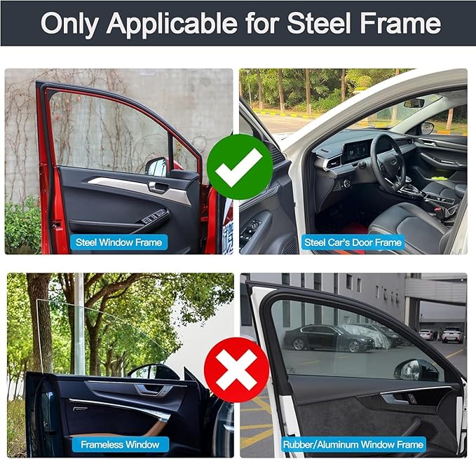 ZATOOTO Car Window Shades for Driver Side Car Privacy Shades for Front Window Full Blackout Car Window Cover Magnetic Sun Shade for Car Window Universal Great for Travel Camp Privacy