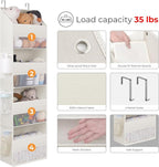 GRANNY SAYS Over the Door Organizer, 4-Shelf Behind the Door Storage with 6 Pockets and Clear Window, Waterproof Anti Tilt 35