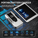 Emergency Portable Jump Starter with Air Compressor - 3000A 150PSI for Cars, Trucks & SUVs up to 9L Gas/7L Diesel, 12000mAh