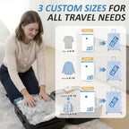 Cozy Essential Travel Vacuum Storage Bags with Rechargeable Cordless USB Pump, Space Saver Bags for Luggage, Suitcase, Carry-
