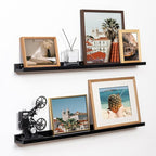 Fun Memories Picture Ledge Shelf, 36 Inch Floating Shelves Set of 2, Nursery Book Shelves for Toys Storage, Kids Bookshelf Wa