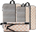 U+U 4 Set Compression Packing Cubes - Ultralight Travel Organizers, Space-Saving Suitcase Organizer, Expandable Packing Cubes