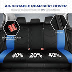 Skechers Memory Foam Seat Covers,Leather Car Seat Covers, Ultimate Comfort & Support Seat CoversFull Sets,Airbag Compatible, 