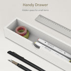 Nekon Key and Mail Holder for Wall, Key Organizer with 5 Hooks & Storage Drawer, 11" W x 7.9" H x 3.1" D Wooden Key Rack for 