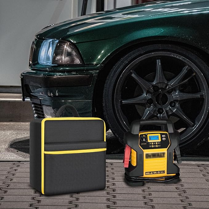 Car Jumper Starter Storage Bag Compatible with DEWALT DXAEJ14 Digital Portable Power Station Air Compressor, Carrying Case