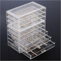 ProCase Acrylic Earrings Holder Organizer Box, Large Clear Earring Jewelry Storage Transparent Stackable Drawers Jewelry Disp