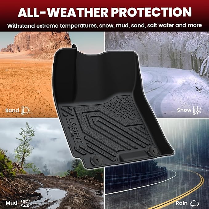 LASFIT Floor Mats & Cargo Mats Fit for Hyundai Venue 2026 2025 2024 2023 2022 2021 2020 (Cargo Mat for Upper Position),All Weather TPE Custom Fit Venue SE/SEL/Limited Accessories Floor Liners, Black