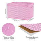 VERONLY Toy Box Chest Organizer Bins for Girls Boys, Kids Large Fabric Collapsible Storage Basket Container with Flip-Top Lid