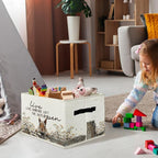 Rustic Squirrel Storage Bins & Boxes with Handles, Farmhouse Squirrel Foldable Basket for Organizing, Live Like Someone Left 