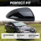 Right Passenger Side Mirror Cover Caps Compatible with Chevrolet Chevy Cruze 2017 2018 2019 Replacement Rear view Mirrors Trim (Black)