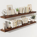 Fun Memories 66 Inch Fireplace Mantel Shelf with Invisible Bracket, 8 Inch Deep Floating Shelf for Living Room, Kitchen, Farm