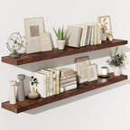 Fun Memories 66 Inch Fireplace Mantel Shelf with Invisible Bracket, 8 Inch Deep Floating Shelf for Living Room, Kitchen, Farm