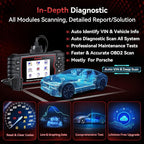 Bidirectional Diagnostic Tool for Porsche/Cayenne, iCarsoft 2026 POR V3.0 All System OBD2 Scanner, 27 Resets +12 Extra Services