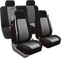 FH Group Car Seat Cover Rear Set Striking Striped Car Seat Covers with Rear Split Bench, Universal Fit Interior Accessories f