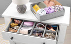 Whitmor Gray Fabric Drawer Organizer Durable Storage, 7 Pcs/Set, Total 4 Sets, 28 Pcs