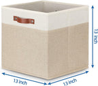 Temary Cube Storage Bins 13 Inch Fabric Storage Cubes Storage Baskets for Shelves Closet Baskets for Cube Storage with Leathe