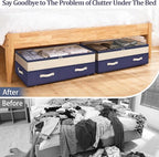 Dolicer 2 Pack Under Bed Storage with Wheels, 6in-10in Height Adjustable Underbed Storage Containers, 92L XXXL Under Bed Draw