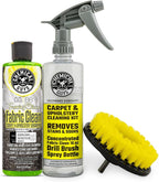 Chemical Guys Foaming Citrus Fabric Clean Drill Brush Kit - High Foaming Stain and Odor Remover, Upholstery, Floor Mat & Car 