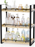 Bathroom Counter Organizer, 3 Tier Wood Countertop Shelf for Vanity, Skincare, Makeup, Kitchen Coffee and Sink Storage, with 