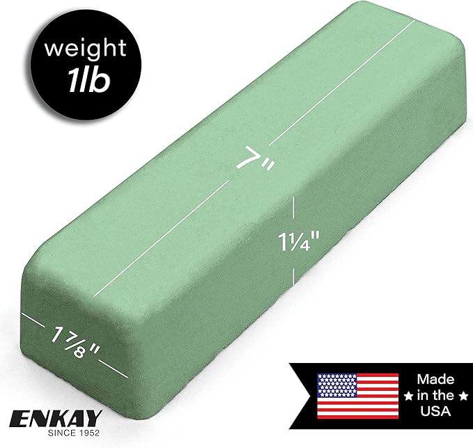 ENKAY - Green Stainless Steel Polishing Compound, 1 Lb. (U.S. Made)