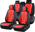 Coverado Car Seat Covers, Seat Covers Full Set, Red Car Seat Cover, Auto Seat Covers Front Seats Rear Seat Cover, Luxury Car 