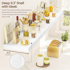 Vivelove White Floating Shelves 48 Inches Long, Wall Display Shelves with Invisible Brackets, for Bathroom Living Room Kitche