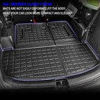 Rongtaod Cargo Mat Compatible with 2020-2025 Kia Telluride Cargo Liner Trunk Mat TPE All Weather Back Seat Cover Protector 2024 Telluride Accessories (Trunk Mat with Backrest Mat)