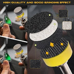 185 PCS 1 Inch Sanding Disc, GOH DODD Hook and Loop 60 to 10000 Grit Wet Dry Sandpaper Sand Paper with 1/8" 1/4" Shank, Backi
