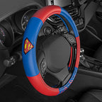 BDK Warner Bros DC Comics Superman Car Accessories Ergonomic Grip Steering Wheel Cover - Universal Size 14.5-15.5 in Diameter, Protects and Insulates for Car, Truck, Van, SUV
