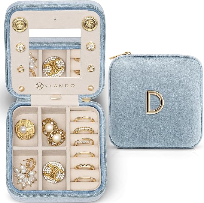 Vlando Wedding Gifts for Women, Jewelry Box, Bridal Shower Gifts, Bridesmaid Gifts for Wedding Day Bride Gifts, Personalized 