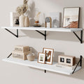 Floating Shelves for Wall,40" Wall Mounted Shelves Set of 2,Long Wood Floating Shelves,Hanging Wide Display & Storage Shelf w