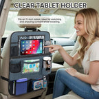 BALEINE Backseat Car Organizer, Back Seat Car Organizers and Storage, Kick Mats Back Seat Protector, Travel Accessories for Most Automotive (2 Pack, Gray)