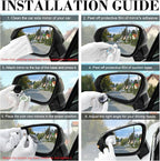 LivTee Blind Spot Car Mirror, Fan HD Glass Frameless Convex Side Mirror Blindspot, Reusable 360° Wide Angle Rear View Car Mirrors with Powerful Adjustable Suction Cup - Exterior Mirrors