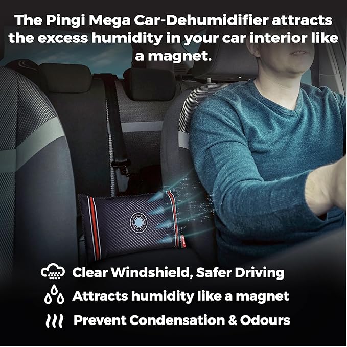 Reusable Car Dehumidifier Bag (XL Pack) Rechargeable Dehumidifier bags for Car, Trucks, and RVs - Prevent Damp & Moisture on