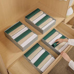 4 Packs T-shirt Drawer Organizers for Clothing,6 Grids Compartment Wardrobe Storage Box, Washable Clothes Organizer for Folde
