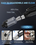 Handheld Vacuum Cordless, 18000PA Strong Suction Car Vacuum Cleaner Portable with Brushless Motor & LED Light, Hand Vacuum wi