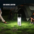 Lichamp LED Camping Lantern, 4 Pack Battery Powered Flashlight for Power Outages, Portable Collapsible Hanging Light Essentia