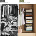 X-cosrack Hanging Closet Organizer and Storage - 5-Tier Closet Storage Organizer Baskets for Clothes & Adjustable Collapsible