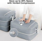 Comforter Storage Bag - 110L Large Capacity Blanket Storage Bags 2-Layer Ultra Space Saving Self Compression Organizer, Washa