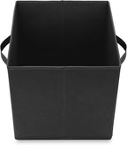 Casafield Set of 6 Collapsible Fabric Cube Storage Bins, Black - 11" Foldable Cloth Baskets for Shelves, Cubby Organizers & M