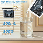 Moisture Absorbers, Efficient Activated Charcoal Humidity Absorber & Odor Absorber Boxes, Refillable Car Dehumidifier for