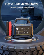 VTOMAN V-Truck Pro 8000A Car Battery Jump Starter with 65W Quick Charge, 41600mAh Portable Jump Starter Power Pack for All Gas All Diesel, 12V Jump Box with LED Light, Long Jumper Cables