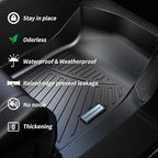 Floor Mats & Large Trunk Mat for 2015-2017 2018 2019 Ford Explorer，TPE All Weather Protection Car Floor Liners with Foldable Big Cargo Liners Accessories