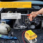 Car Jump Starter Adapter for Dewalt 20V/60V MAX - 11AWG Heavy Duty Booster Cable for 3.5L Vehicles (Battery Not Included)