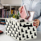 Black Lab Gifts Storage Bins & Boxes with Handles,Dog Foldable Basket for Organizing Dog Lovers Women,Labrador Retriever Chri