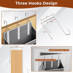 5 Tier Over The Door Organizer - Large Capacity Behind Door Hanging Shelves with 10 Mesh Pockets and Clear Windows, Closet Or